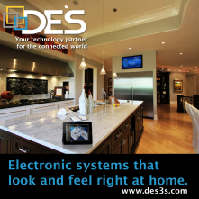Electronic systems company showing that the technology doesn't take over the look of your home.